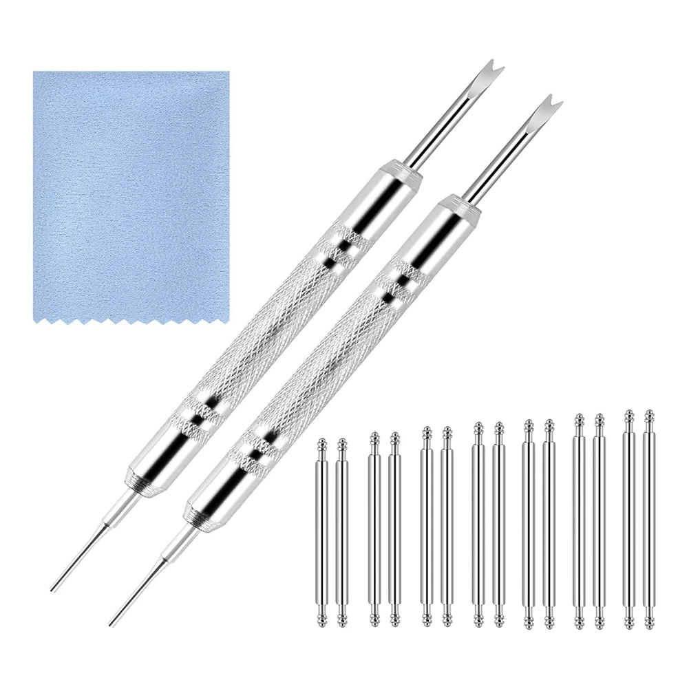 ELBA_Watch Strap Removal Tool Kit with Spring Bar Tool Watch Cleaning Cloth Link Removal Pin Remover Kit for Strap Adjustment