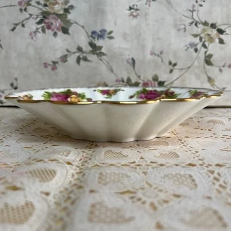 Bone China Handmade Rose Sun Fruit Plate Bone China Soup Rice Plate Household Porcelain Salad Plate