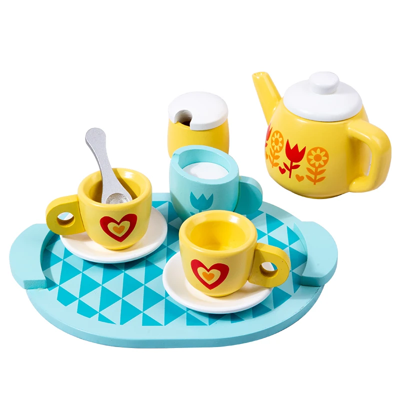 

Montessori Afternoon Tea Educational Toys Kitchen Wooden Set Toys Children Quality Special Design For Kids