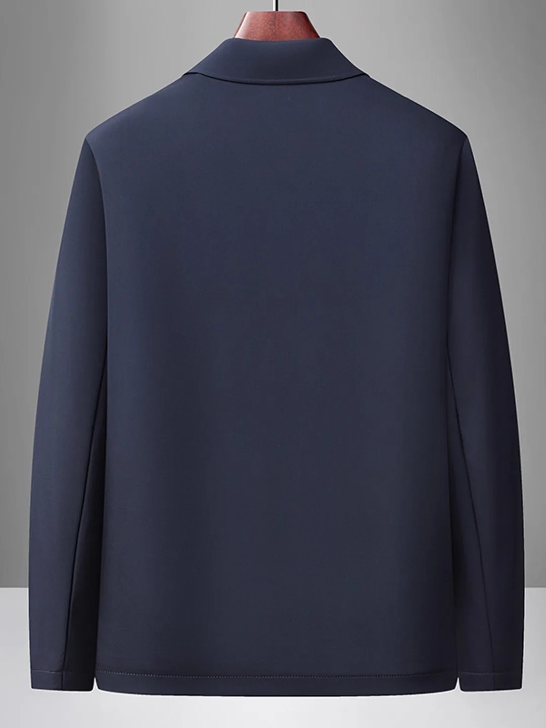 

Busin повседневное свободное мужское джутовое пальто на весну и осень, новое декоративное пальто с воротником для папы для среднего возраста и ли