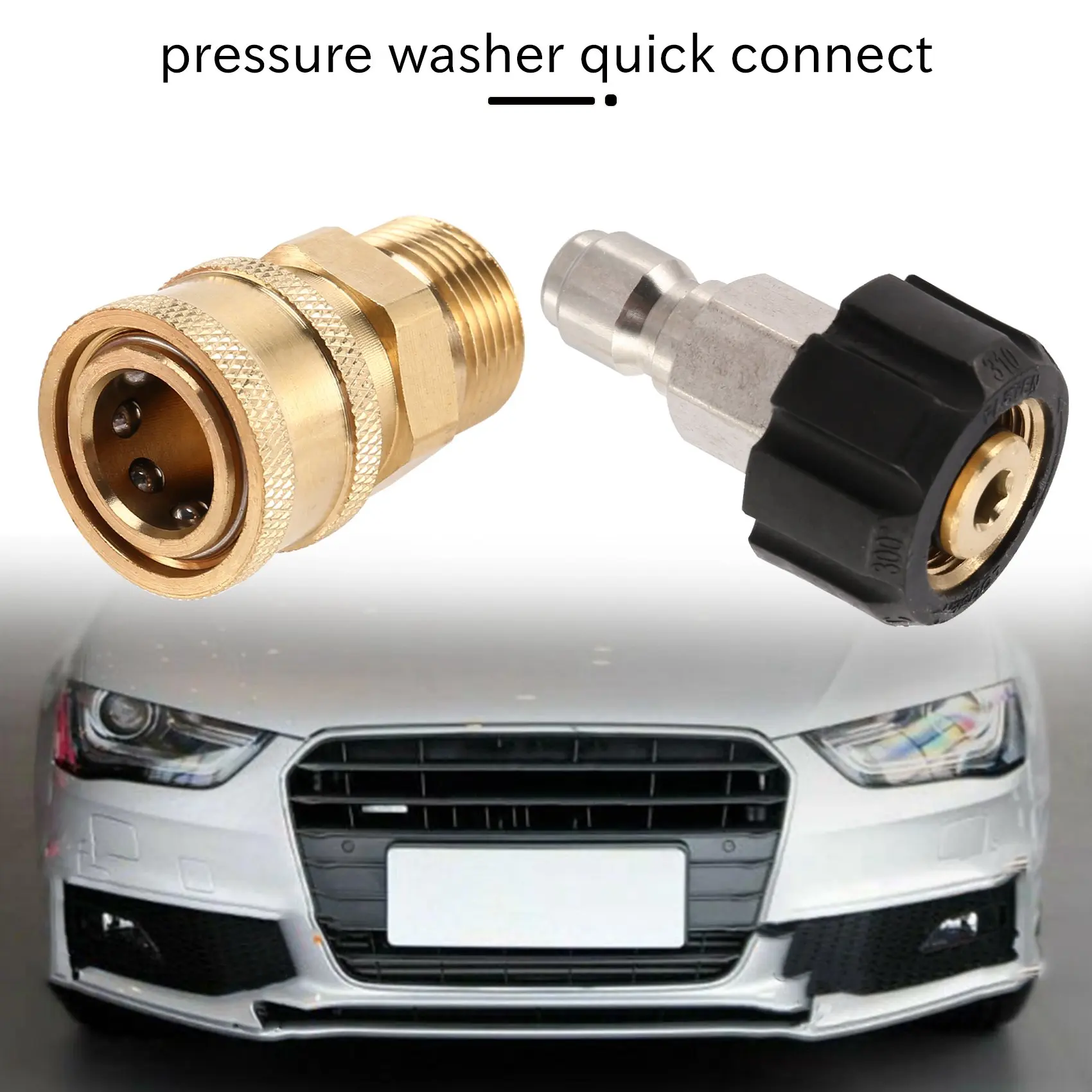 A98E-High Pressure Washer Adapter Set Quick Connect Kit, Metric M22-15Mm, TWIS292
