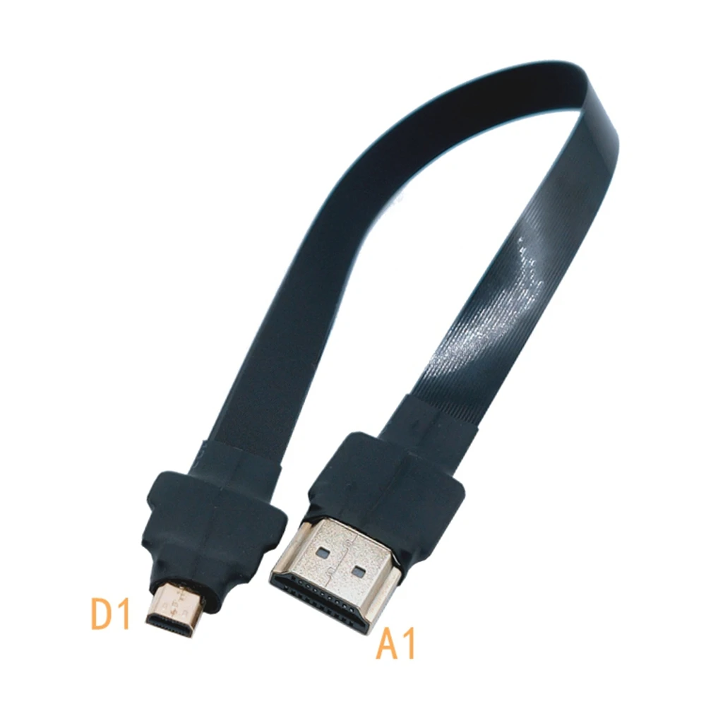 protective case Ribbon FPV HDMI-Compatible Connector Flexible Flat Cable Raspberry Pi 4 Micro HDMI To HDMI/  90 Degree FFC 20pin