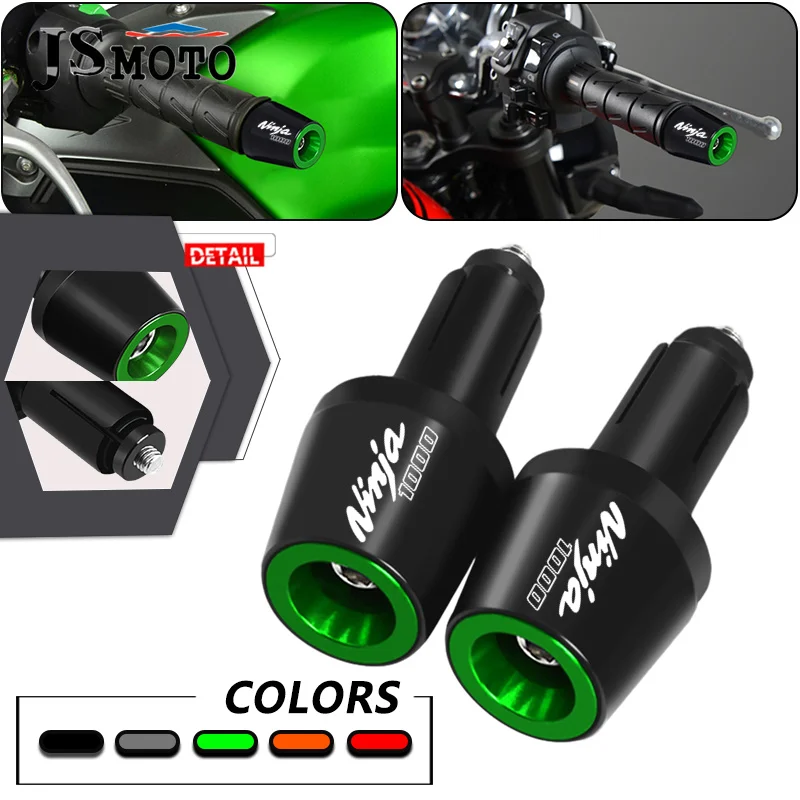 For NINJA650 NINJA 1000 Ninja1000 Ninja650 Motorcycle 7/8 22MM Handlebar Grips End Cap Anti Vibration Silder Plug Accessories