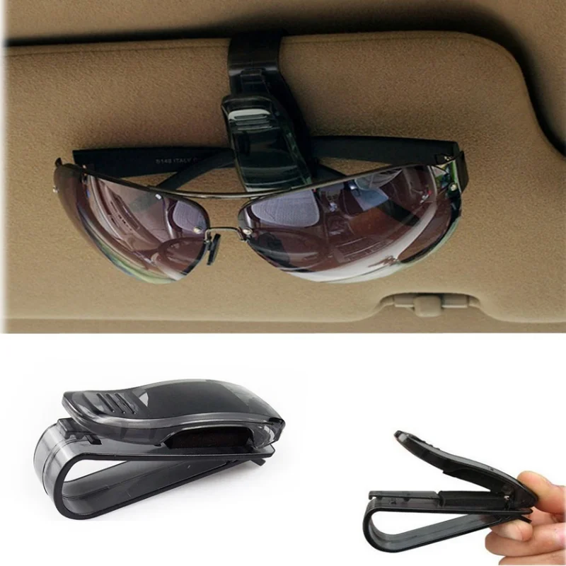 2pcs Universal Car Sun Visor Glasses Sunglasses Ticket Receipt Card Clip Storage Holder Vehicle Car Accessories