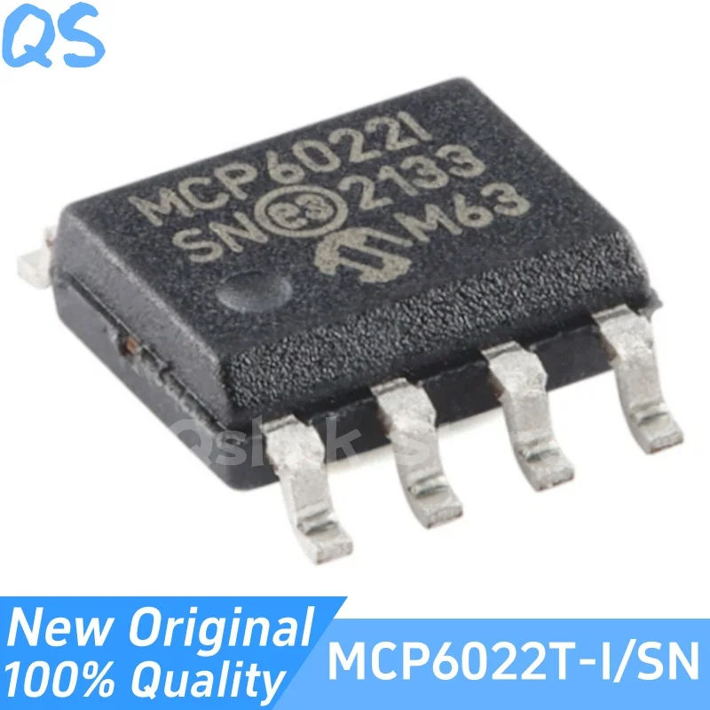 

New Original MCP6022T-I/SN MCP6022I SOIC-8 10MHz Dual Channel Operational Amplifier Chip