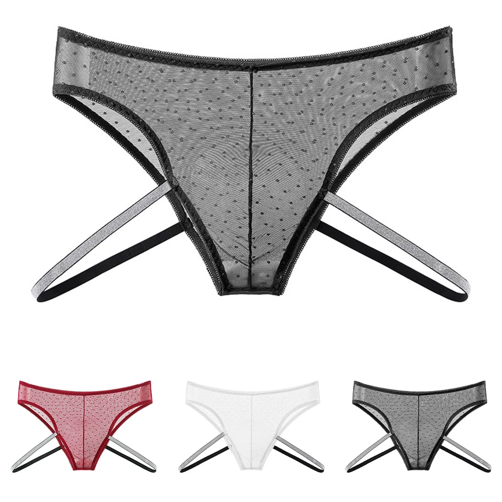 

Men Mesh Ultra-thin Briefs Sheer Bulge Pouch Sissy Underwear Butt Lift Lingerie Erotic Lingerie T-Back Briefs Intimates