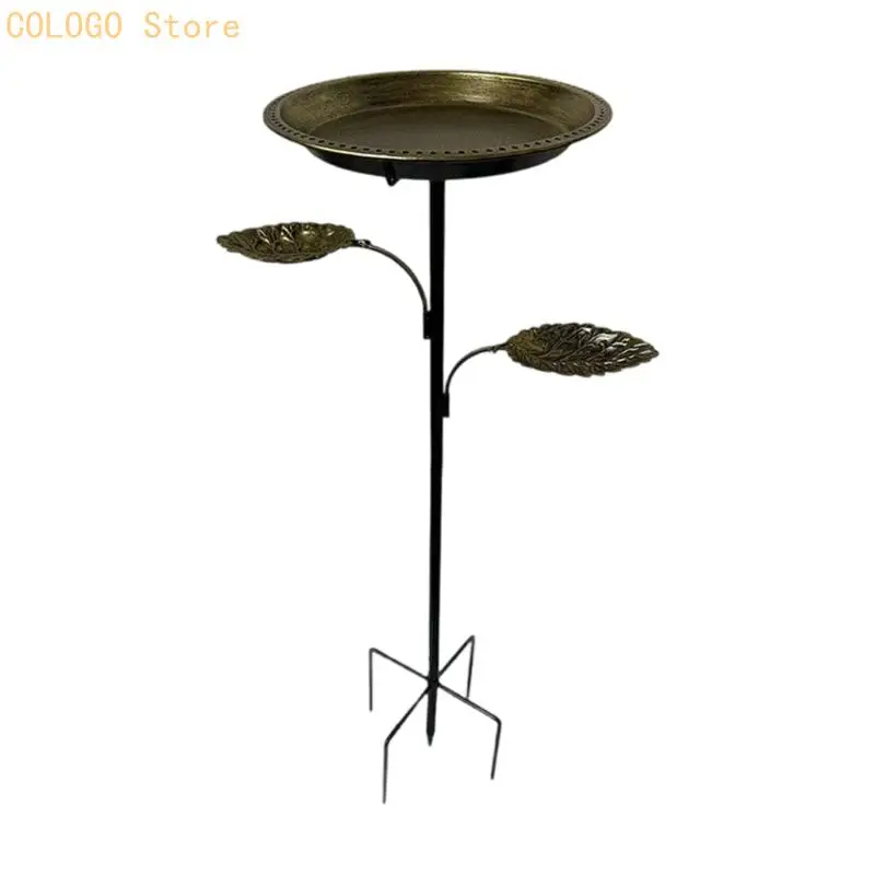 Antique Charm Outdoor Bird Bath Integrated Feeding Station For Yard Decoration D0LD