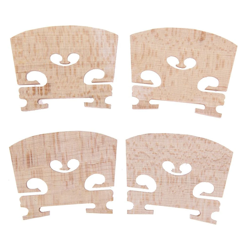 4pcs/set Violin Bridges Fiddle Maple Wood for 4/4-3/4 Size Instrument Accessories Violin Strings Bridge Part Tools 50 x 40 x 5mm