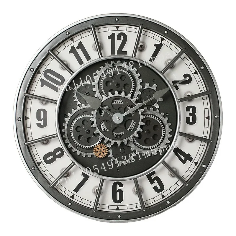 

[Silent Scanning Movement] Tianji Star Retro Gear Wall Clock