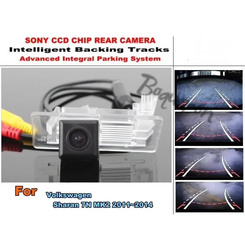 

For Volkswagen VW Sharan 7N MK2 2011~2014 Intelligent Car Parking Camera / Tracks Module Rear Camera CCD Dynamic Tragectory