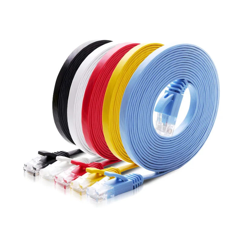 1000 mb/s CAT6 płaski Ethernet Gigabit kabel internetowy RJ45 przewód Lan sieci kabel sieciowy Ethernet przewód 0.5M/1M/2M/3M/5M/10M/15M/20M/