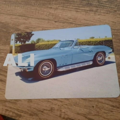 1965 corvette stingray convertible 8x12 Metal Wall Sign sign