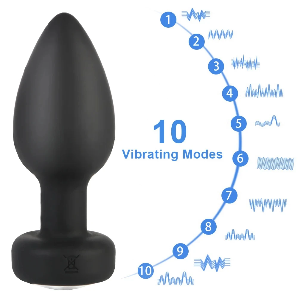 10 Speeds Anal Plug Vibrator Remote Control Men Prostate Massager Female Masturbator Adult Sex Toys for Women Men Gay Anal Plug - Image 2