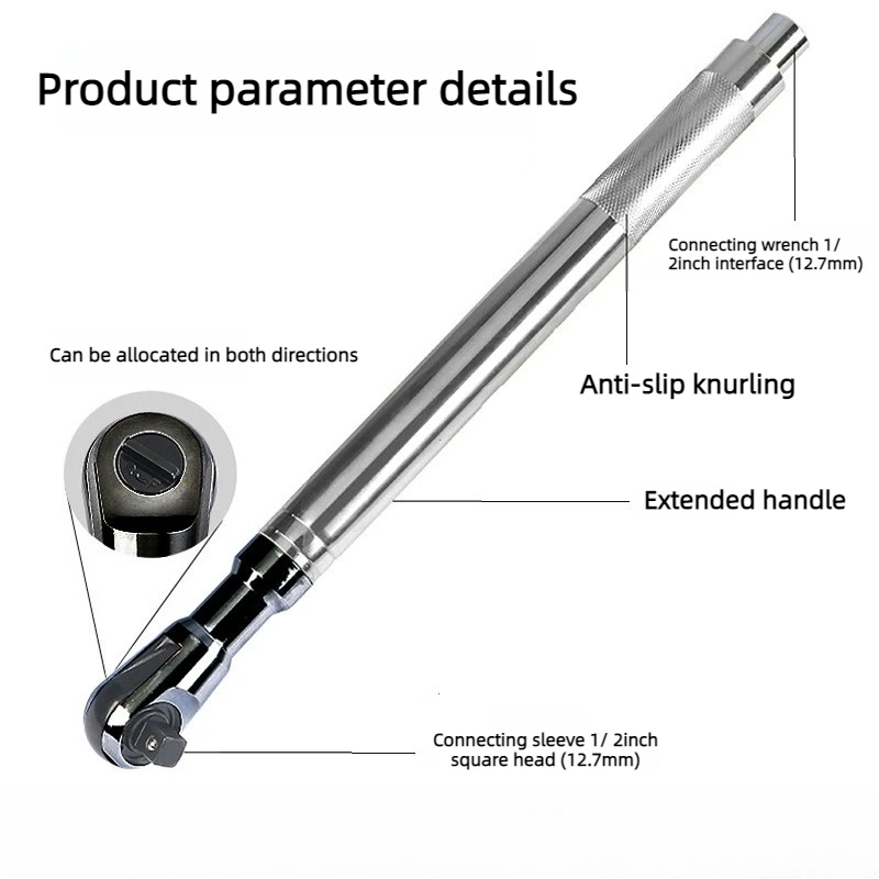 

1PC Universal Offset Impact Extension Wrench, Ratchet Wrench High Torque Auto Repair Tool, 1/2 Manual Automatic repair tools