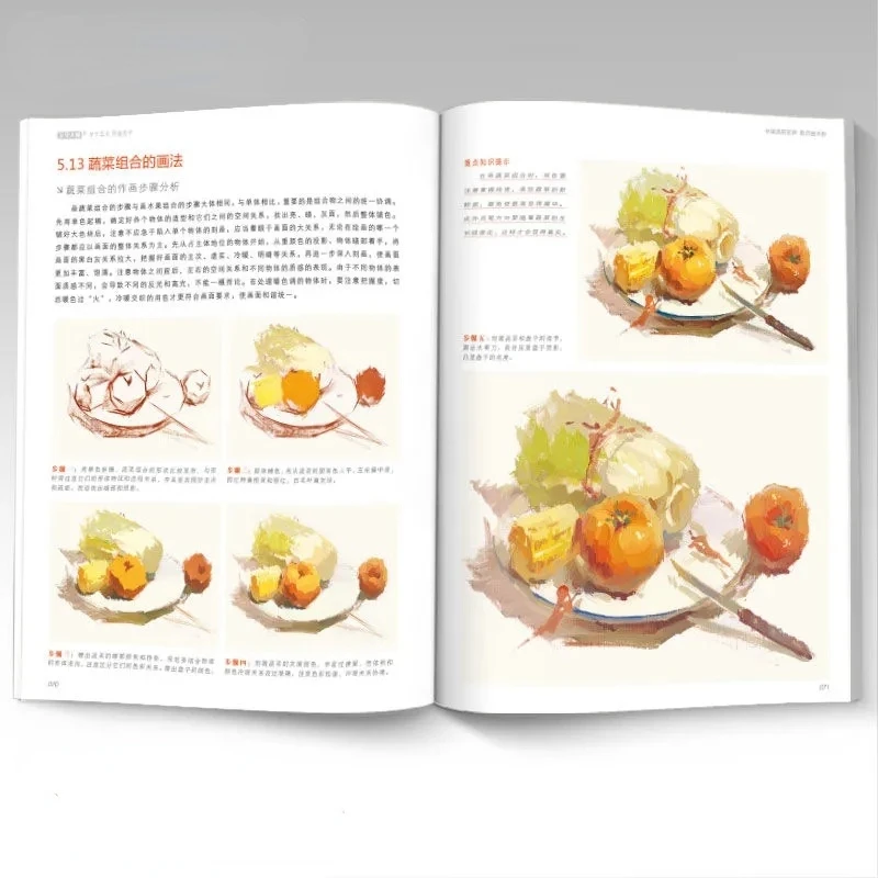 Gouache Watercolor Painting Tutorial Book Color Pencil Drawing Technique Book Zero-based Getting Started Painting Coloring Books