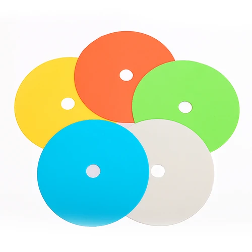 Imagen 2 del producto 10 piezas de alta calidad para entrenamiento de baloncesto y fútbol, accesorios auxiliares para equipos de entrenamiento deportivo con agujeros, almohadilla de referencia