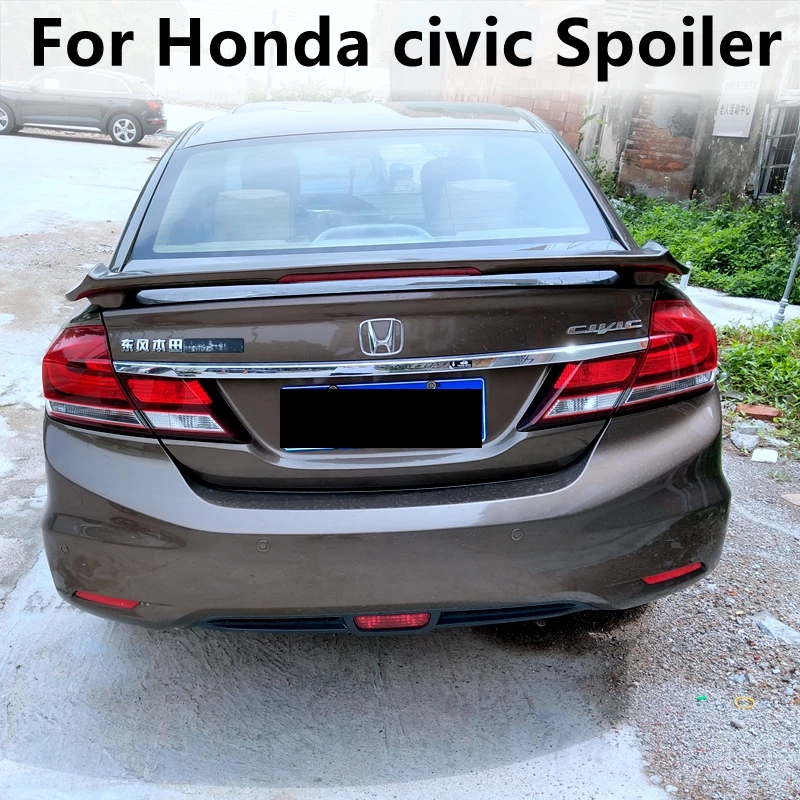 

Для Honda Civic автомобильный задний спойлер, отделка белого хвоста багажника, крыло 2012 2013 2014 2015, спойлер из АБС-пластика