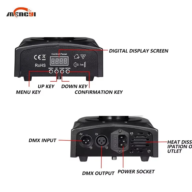 جديد LED 3 الأسلحة ماجيك الكرة تتحرك شعاع ديسكو ضوء الليزر تتحرك رئيس الترفيه أضواء DJ ضوء عيد الميلاد للحدث #4