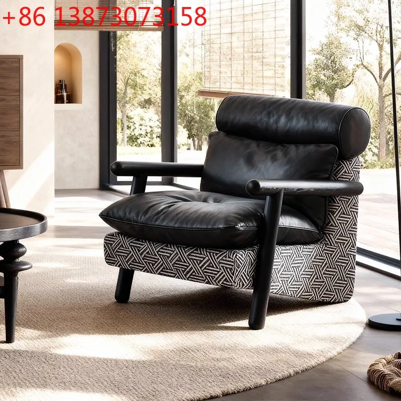 

Американское ретро-кресло из массива дерева, дизайнерское, для отдыха, в стиле антиквариат, для гостиной, с подголовником, ленивое кресло-реклайнер