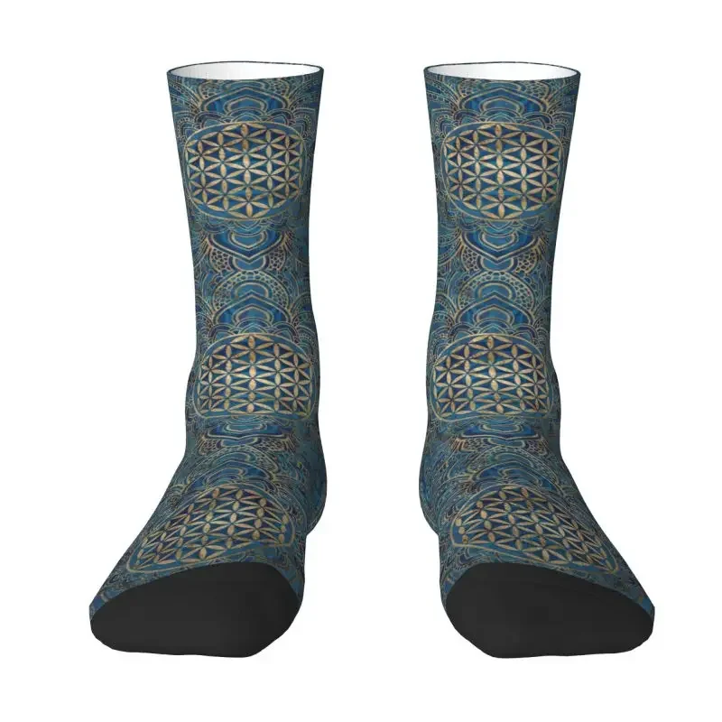 Cool Flower Of Life In Mandala，Socks Women Men Warm 3D Print Buddhism Sports Basketball Socks