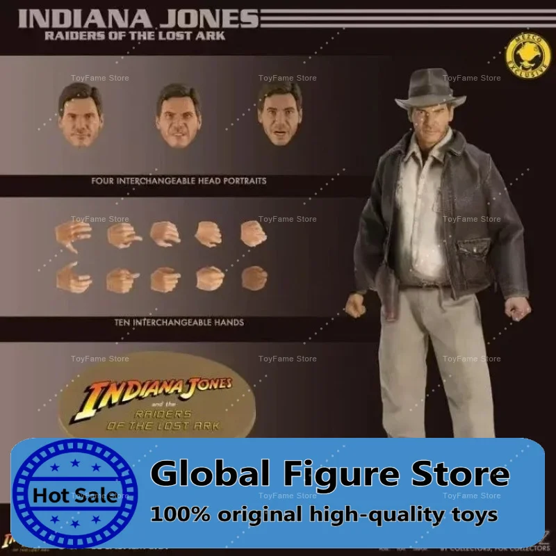 En Stock, Figura de Acción MEZCO Raiders of The Lost Ark, Indiana Jones Ant Gold Label, Escala 1:12, Colección, Regalo, Adornos