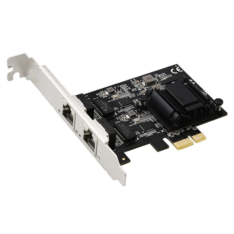 PCIE To 2-Port 2.5G Gigabit Network Card Server Desktop Soft Routing 2500M High-Speed RJ45 RTL8125BG ABS 1 PCS