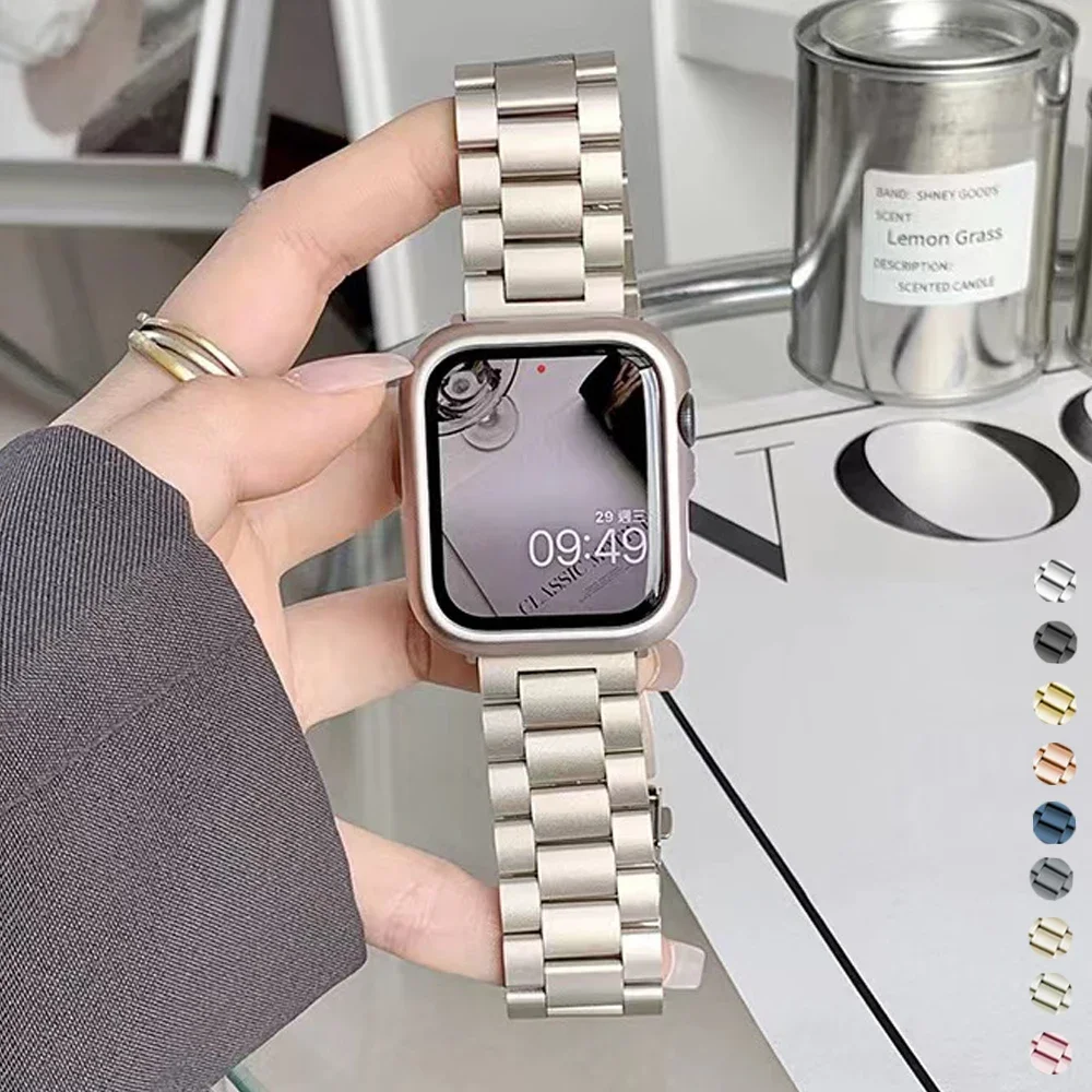 Stainless Steel Bracelet For Apple Watch Ultra 2 49mm 10 42mm 46mm 9 8 7 41mm 45 Strap For iWatch6 3 4 5 se 38mm 40 44 WatchBand