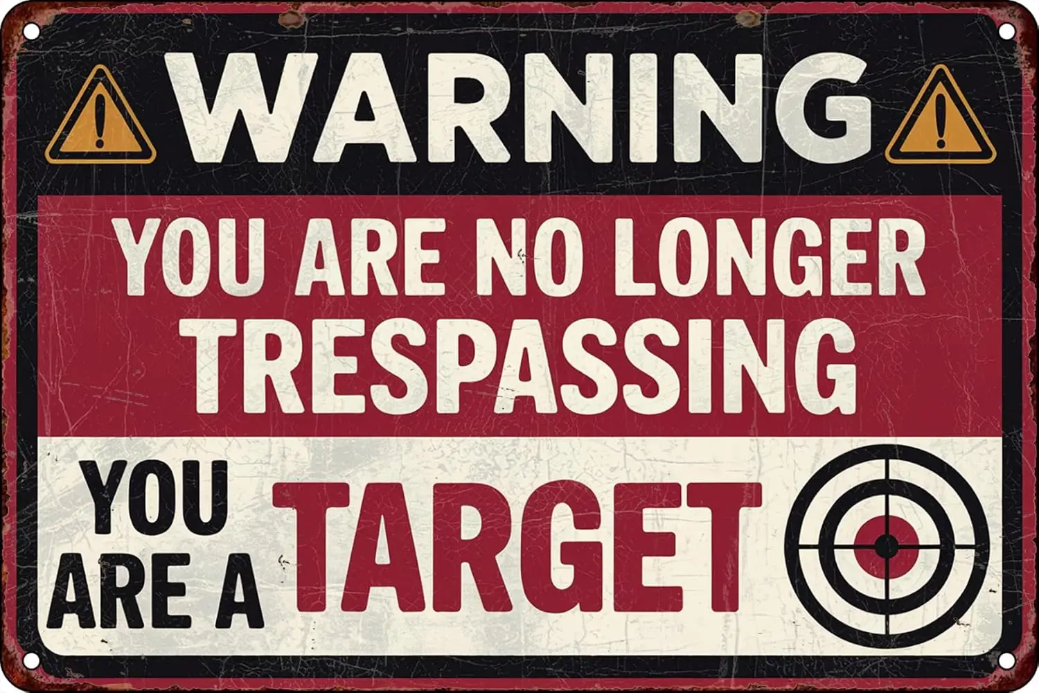 No Trespassing Metal Tin Signs 8x12 Inch Funny Warning Sign for Outdoor Decor Vintage Yard Fence Garden Sign sign