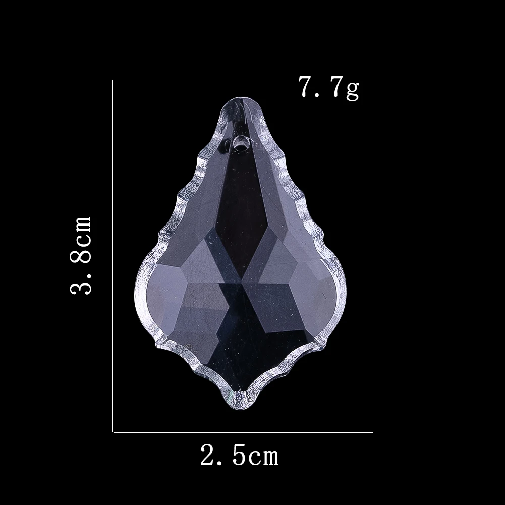 

2 шт. 38 мм кленовый лист призматическая кристально прозрачная люстра компоненты DIY сад свадебные подвески кулон балкон для ловеца солнца