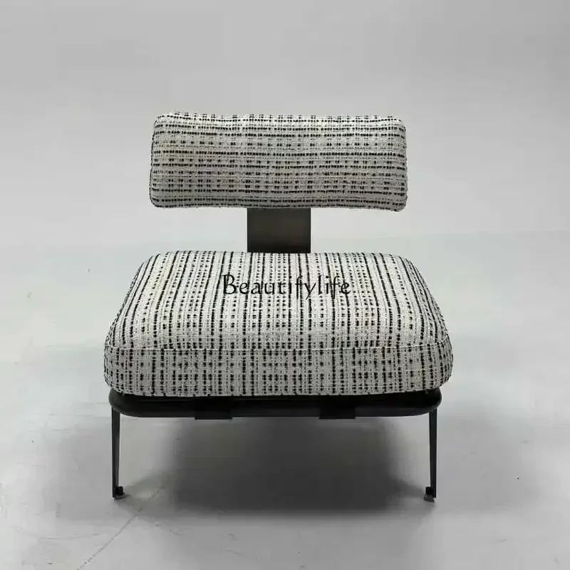 

56Italian light luxury fabric lazy leisure chair small apartment living room single sofa chair
