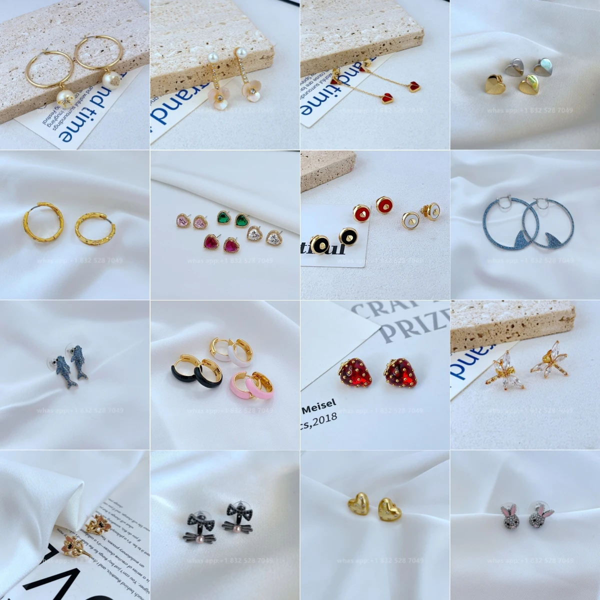 

Брендовые золотые украшения, серьги с животными для женщин, ювелирные изделия, рождественский подарок для жены, подруги, пикантные украшения