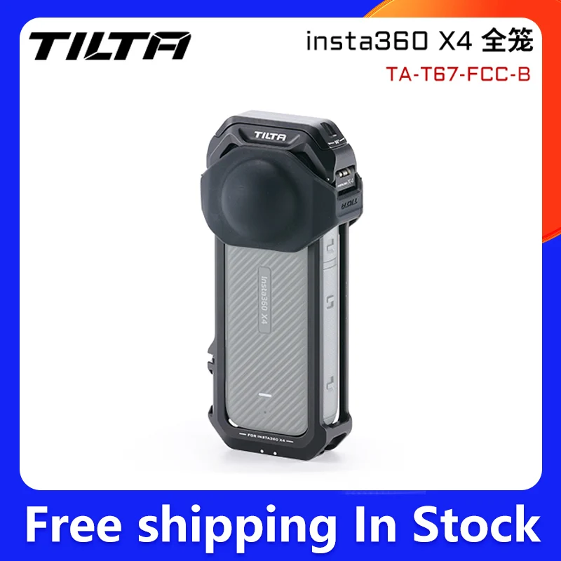 

TILTA TA-T67-FCC-B Full Camera Cage for Insta360 X4 Black Quick Assembly Adjustable Support Cold Shoe