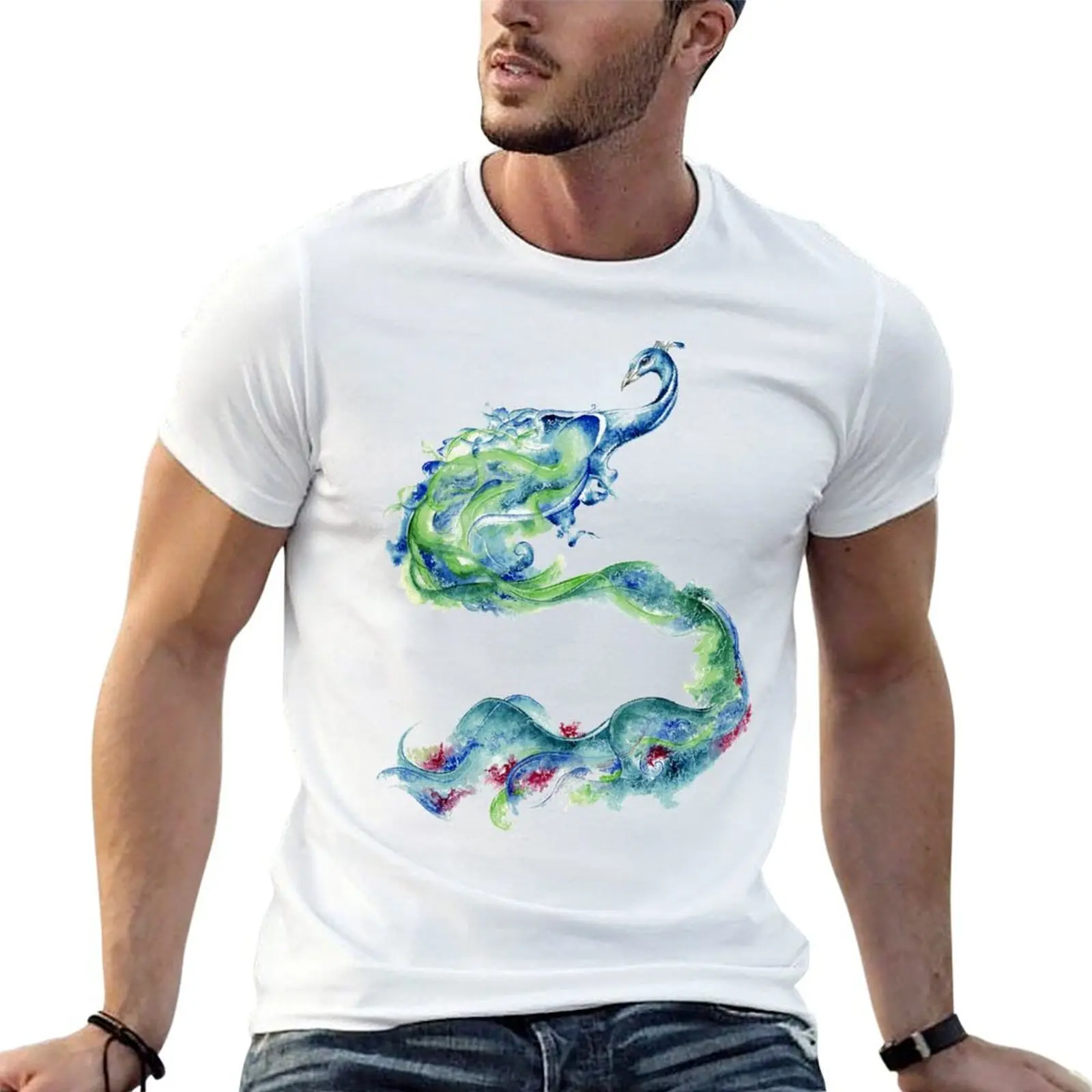 Peacock Spirit T-Shirt cotton t shirts man 100% t shirts for man cotton funny funny t shirts man T-shirt