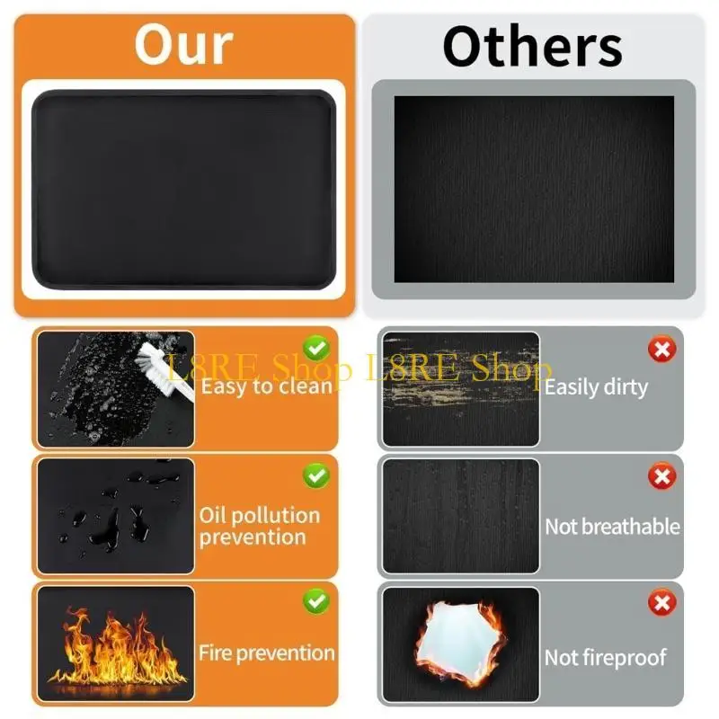 L8RE 내열성 매트 60x40cm 방화 및 방수 바닥 보호기