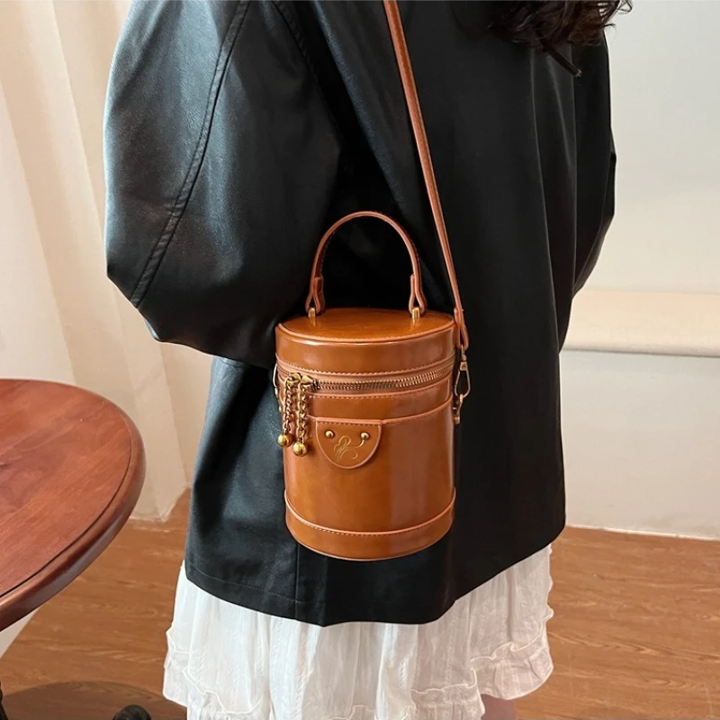 

New in, Fashion Exquisite Women's PU Bucket Bag Popular Design Cute Mini Shoulder Bag Crossbody Bag