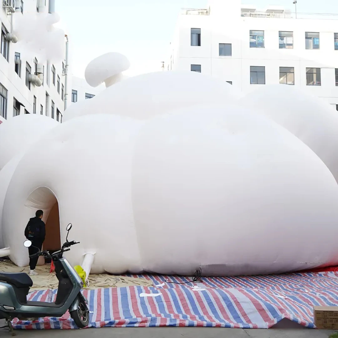 Gigantische opblaasbare paddestoel tent luchtblaasplant 3D creatieve opblaasdecoratie rekwisieten evenement park themafeest reclame rekwisieten