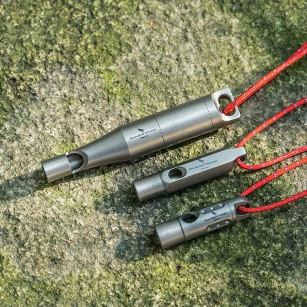 

Portable Loud Lightweight Whistle Multistyles Mini Camping Hiking Whistle Waterproof Titanium Whistle Outdoor EDC Tool