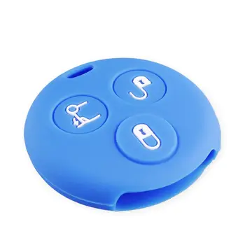 Silikonový kryt na klíče od auta se 3 knoflíky, pouzdro na klíče od auta pro Mercedes Benz Smart City Roadster Fortwo, držák klíčů, kryt na auto, styling 10 nejlepší prodej Kryt klíče Smart Fortwo - №1