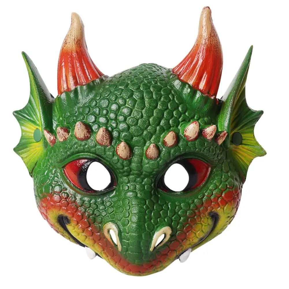 

For Kids Home Decor Halloween Dinosaur Party Decoration Pu Masques Dragon Mask Cosplay Prop Masquerade Children Dino Mask