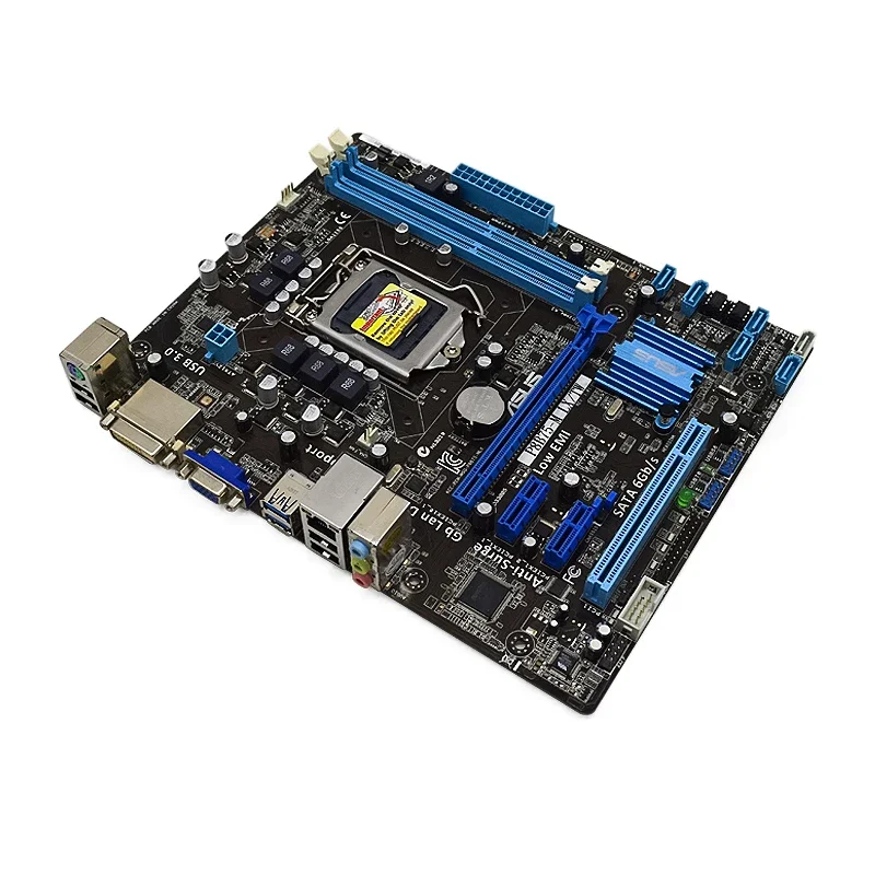 Used Asus P8B75-M LX/TW  Motherboard LGA 1155 Intel B75 support i3-2130 3250 2500 3210 3470 3770  G1630 cpu DDR3 16GB Micro ATX