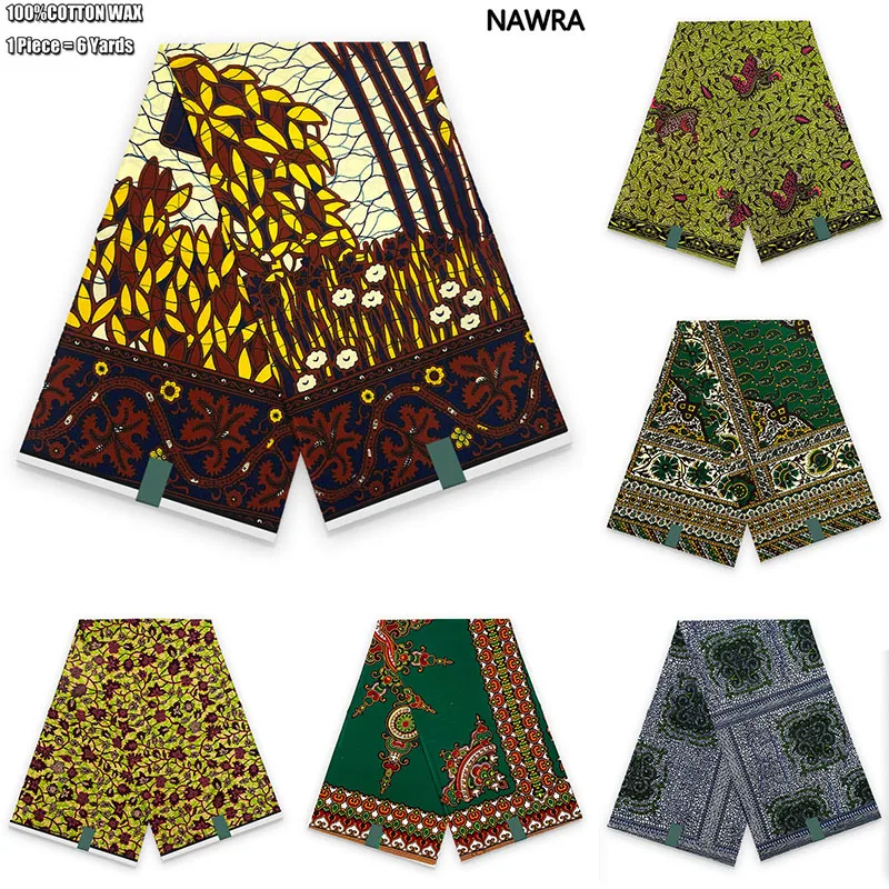 2025 New Arrival Guaranteed Veritable Original African Real Wax Fabric Ghana Style Ankara Wax Prints Fabric 100% Cotton Pagne