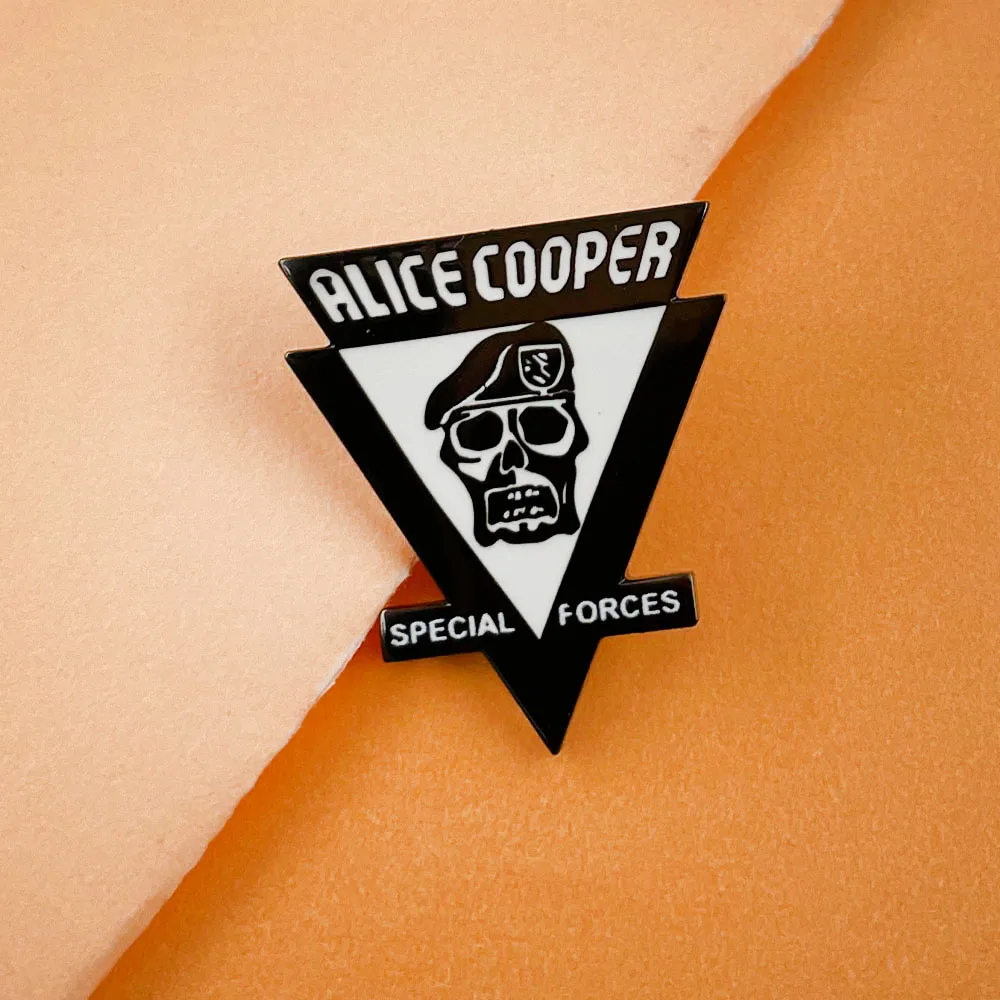 American Rock Singer Alice Cooper Brooch Music Album Special Forces Badge Band Merchandise Fan Collectibles Gift
