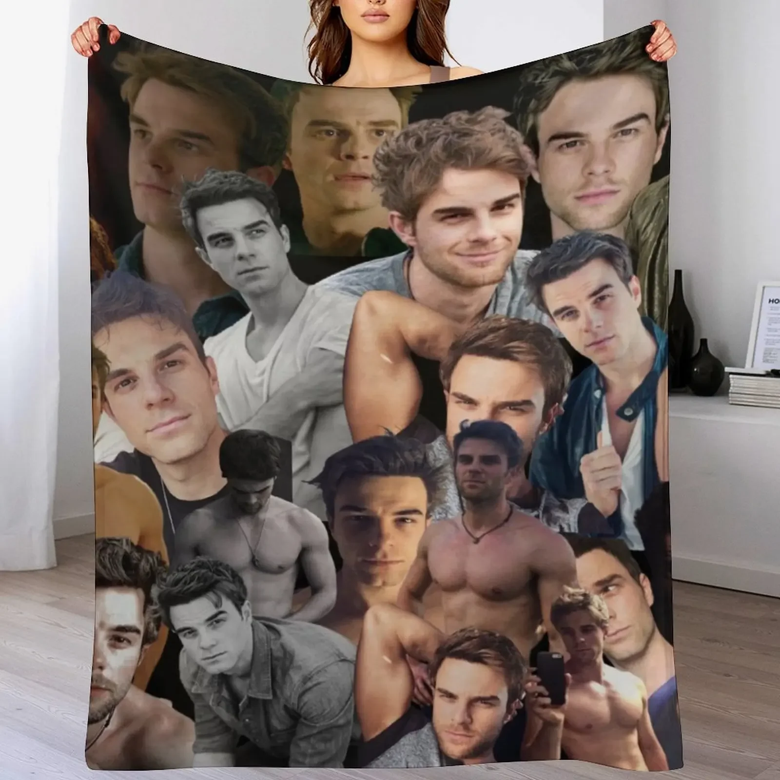 kol mikaelson photo collage Throw Blanket Outdoor Soft Blanket for Picnic Beach Camping