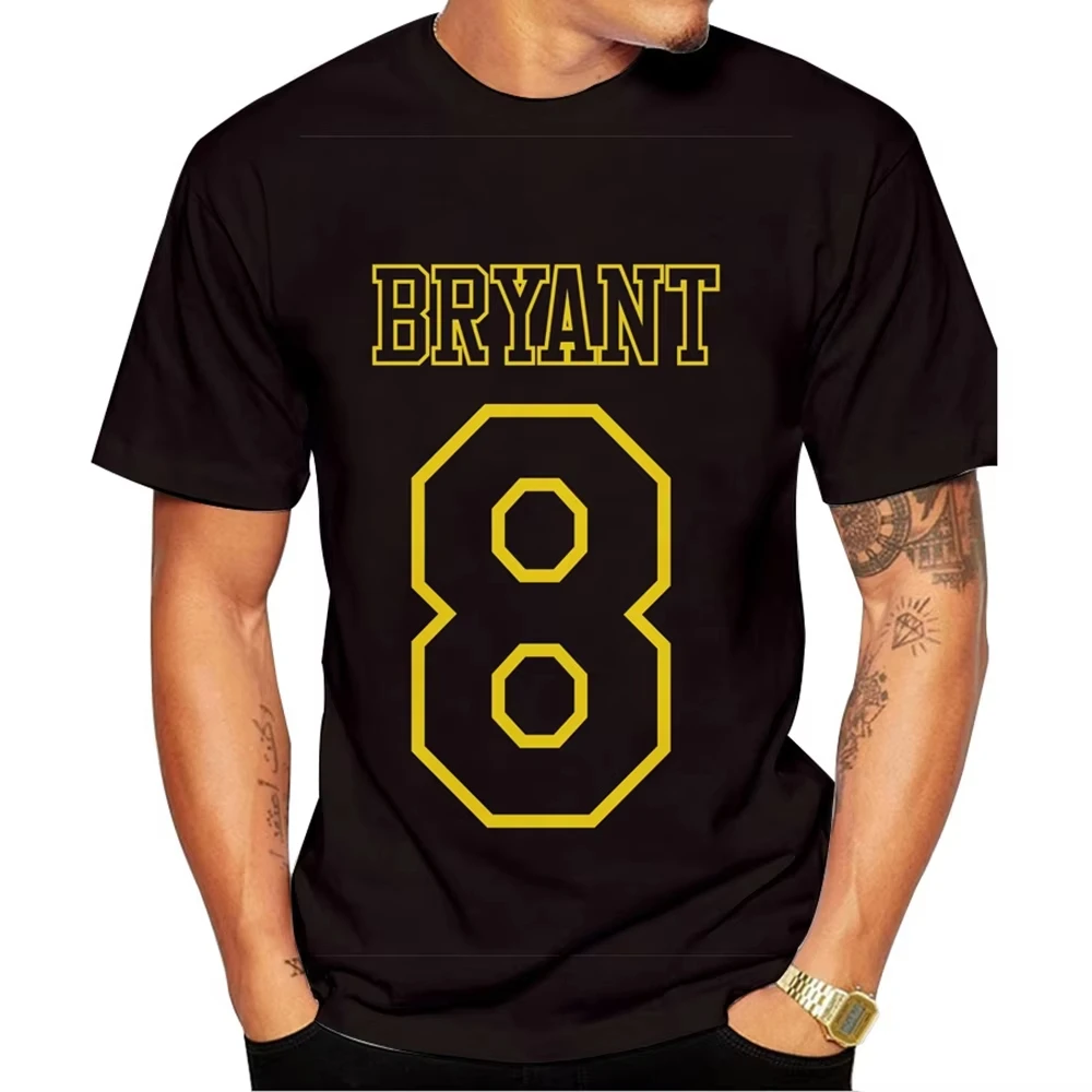 Commemorating Kobe Bryant  Printed  Cotton Tops Basketball Star No. 23 Men's T-Shirt Summer Sports T Shirt Men Women Clothing