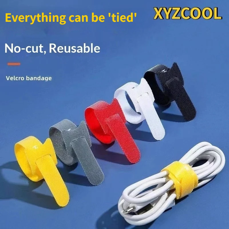 Storage Wire Manager, Winding Hub, Data Cable Management Artifact, Tape Winding Harness, Cable Tie, Self-adhesive Velcro
