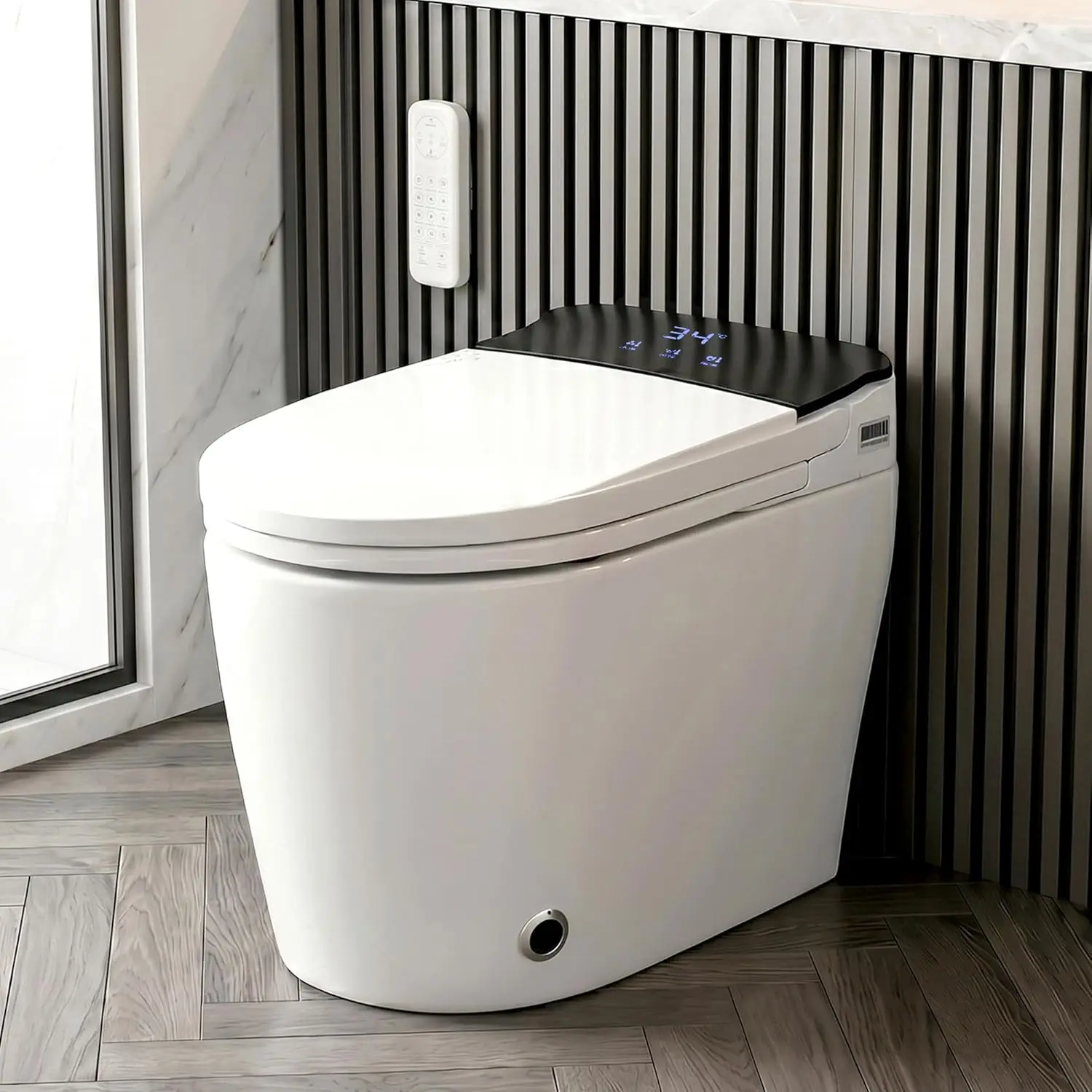 

Electric Smart Toilet with Bidet Built In, Bidet Toilet with Heated Seat, Night Light, One-Piece Toilet for Bathroom, Custom