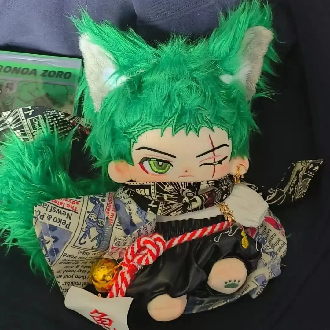 20Cm Anime Eendelig Cos Zoro Roronoa Cartoon Volwassen Verkleedpop Schattige Gevulde Pluche Pop Verjaardagscadeau Speelgoed Voor Kinderen