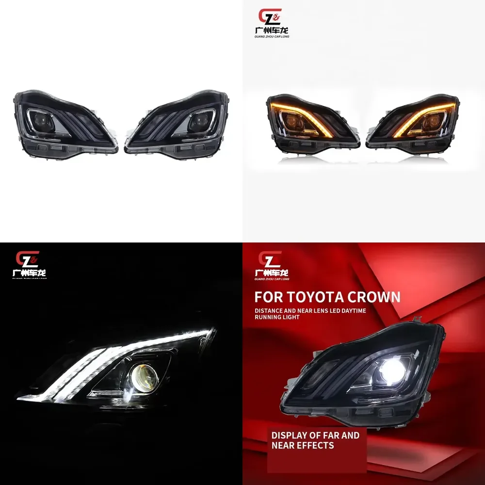 

Old to New Headlights for Toyota12th Generation Crown 2003-2008 Upgrade Japanese Version LED Daytime Running Lights Turn