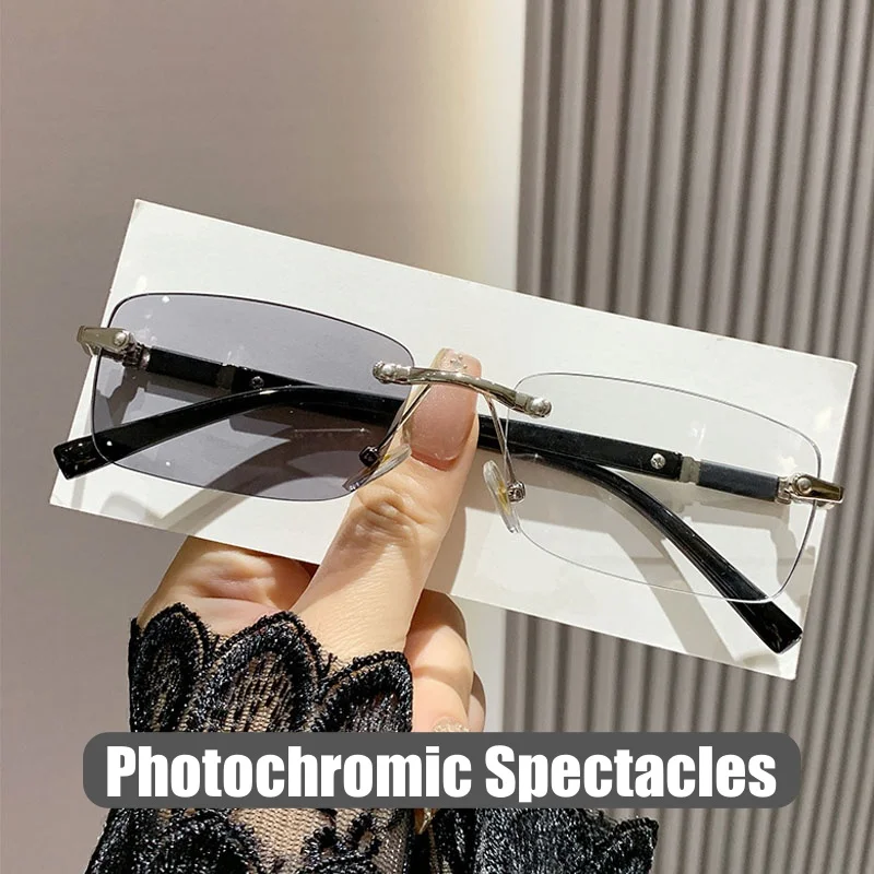 

Outdoor Photochromic Glasses for Women Fashionable Trendy Optical Spectacle Eyeglasses Men Anti-UV Blue Light Blocking Glasses