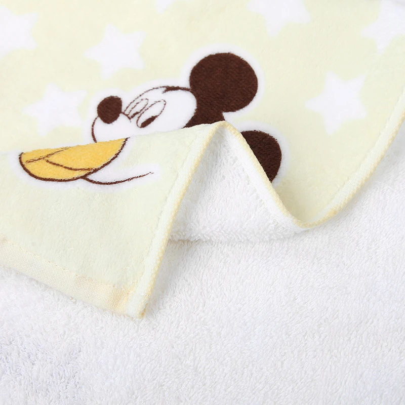 Disney Mickey Minnie Mouse Towel Cute Cartoon Figures Washcloth Super Soft Cotton No Shedding Water Uptake Baby Kid Face Towels